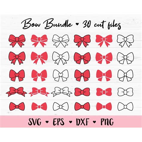 Bow Tie Svg Bundle Cute Bow Cut File Girl Bows Vector Boy Bo Inspire