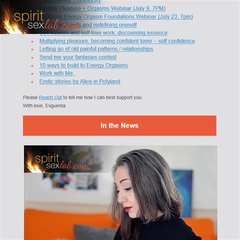 Spirit Sex Lab Newsletter July Spiritsexlab