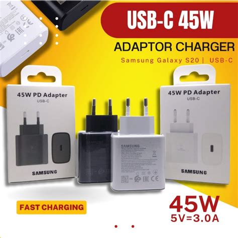 100 Original Samsung 45w Pd Charger Adapter Super Fast Charging Usb Type C Ep Ta4510 Shopee