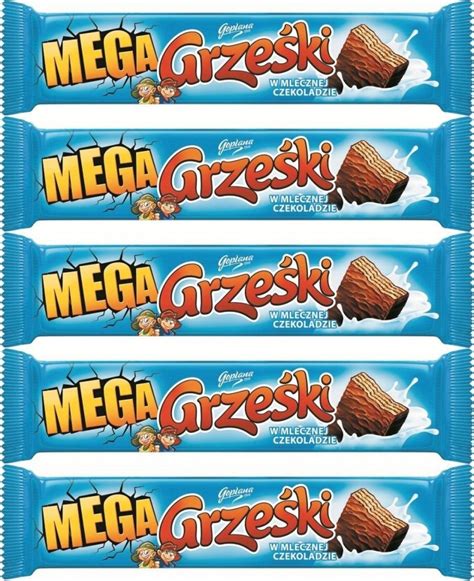 Wafelki Goplana Mega Grześki mleczne 48 g x5 12868550220 Allegro pl