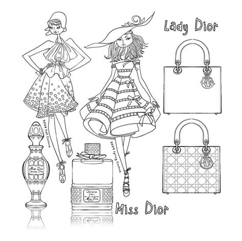 Coloring Pages Dior Perfume Miss Chanel Coloriage Bottle Colouring Coco