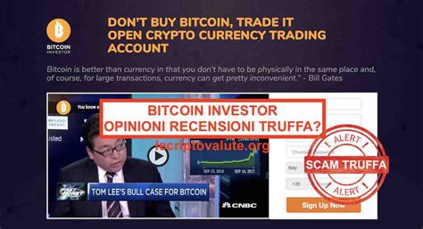 Bitcoin Investor Truffa O Funziona Recensioni Opinioni Vere 2024