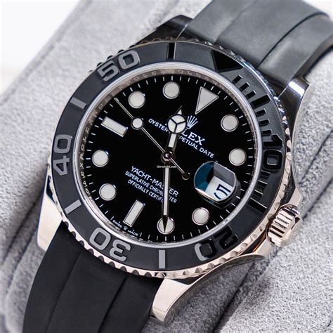 Rolex Yacht-Master 42 - Oysterflex - Black Dial for $30,000 for sale ...