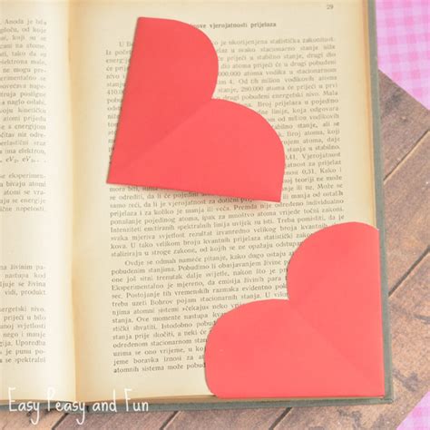 How To Make Origami Heart Bookmark