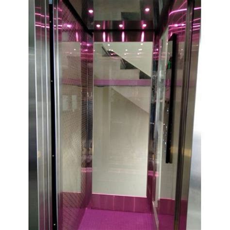 12 Person Glass Finish Stainless Steel Elevator Cabin For Commercial