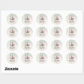 Ooh La La Paris Eiffel Tower Vintage Wedding Classic Round Sticker Zazzle