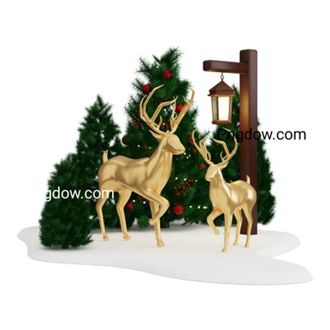 3d christmas scene illustration, Png transparent background - Photo ...