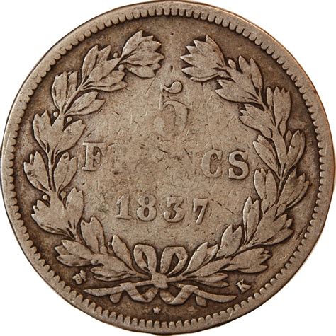 Louis Philippe Francs Argent K Bordeaux Vente Monnaie