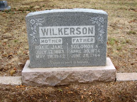 Solomon New Wilkerson Find A Grave Gedenkplek