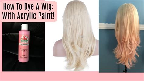 How To Dye A Cosplay Wig With Acrylic Paint Youtube