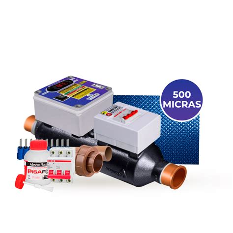 Kit Aquecedor De Piscina G180 Auto Trifásico 20KW 220V Kit Instala