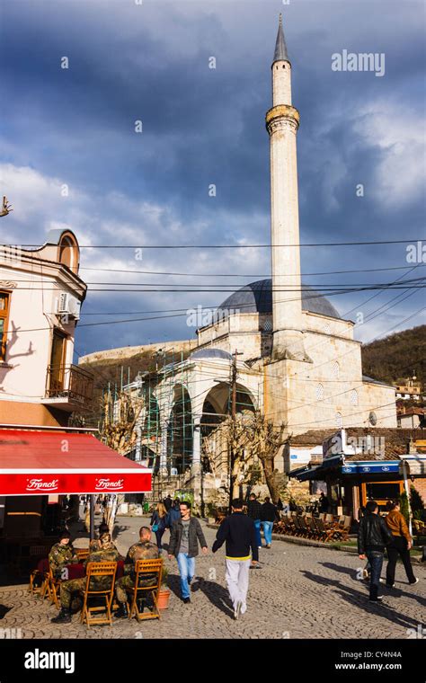 Main Square And Sinan Pasha Mosque In Prizren Kosovo Stock Photo Alamy