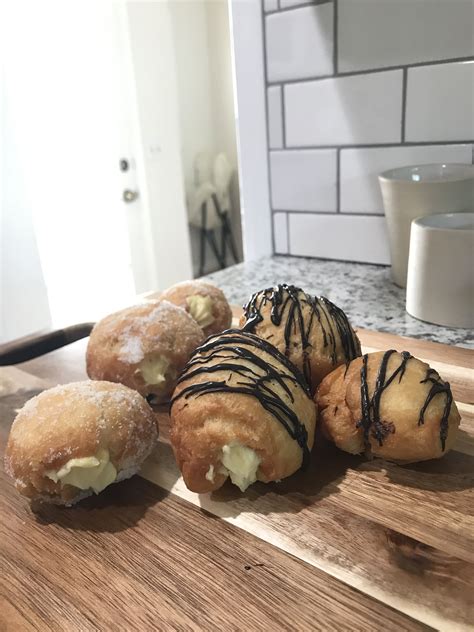 Homemade Brioche Vanilla Cream Filled Donuts Thanks To My Husband