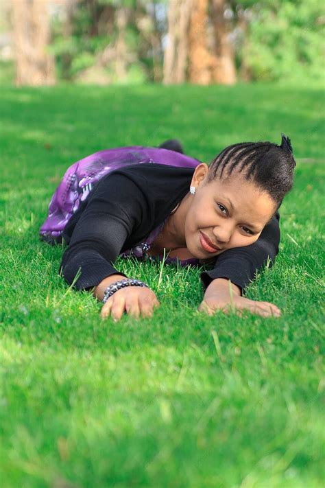 African American Black Woman In The Park Adult School Shoulders Photo