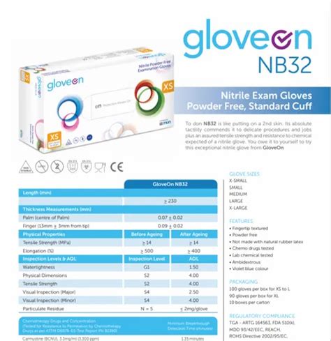 Gloveon Nb Powder Free Nitrile Examination Gloves At Box New