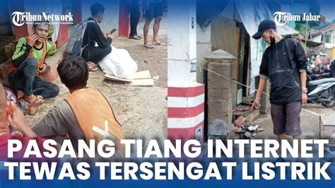 1 Orang Tewas Tersengat Listrik Saat Pasang Tiang Internet Di Sumedang