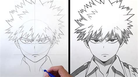 How To Draw Bakugo Katsuki Boku No Hero Academia Step By Step Youtube