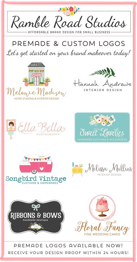 Premade Logos | Premade logo, Business cards creative, Custom logo design