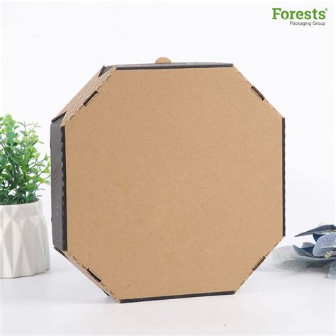 Food Custom Logo Printing Kraft Corrugated Paper Pizza Packaging Boxes