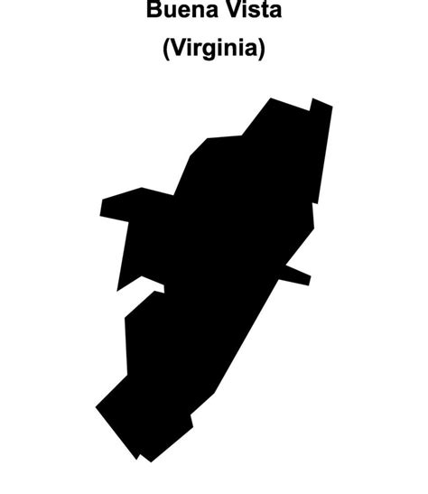 Buena Vista County, Virginia blank outline map 47450116 Vector Art at ...