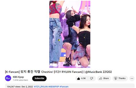 RYUJIN DATA On Twitter 221202 KBS Music Bank Cheshire ITZY RYUJIN