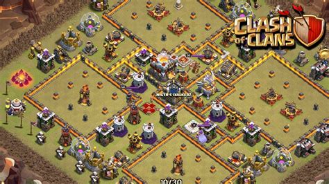 3 Star Th11 4 Square War Base Like A Boss Clash Of Clans Coc Youtube