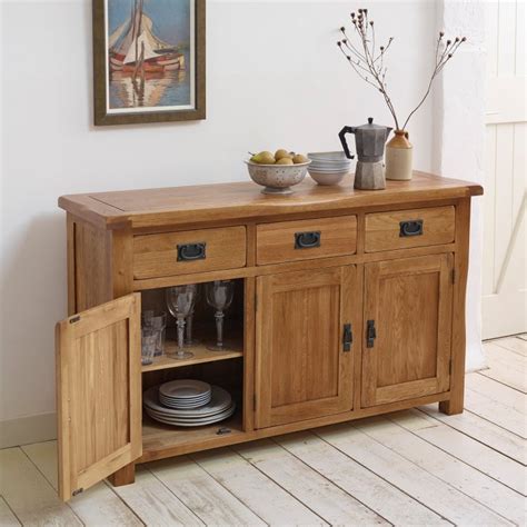 Original Rustic Large Sideboard In Solid Oak Oak Furniture Land