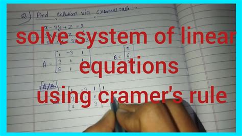 Cramers Rule Solve System Of Linear Equations Using Cramers Engineer