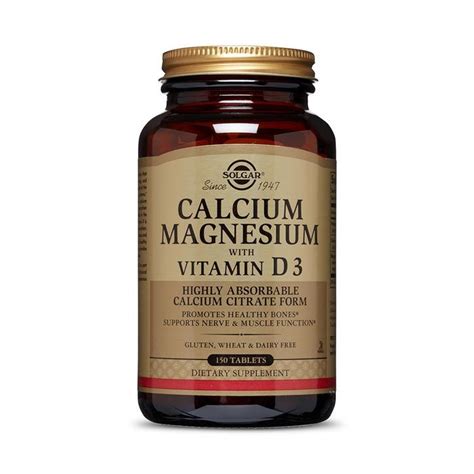 Buy Solgar Calcium Magnesium With Vitamin D3 150 Tablets Online At Best