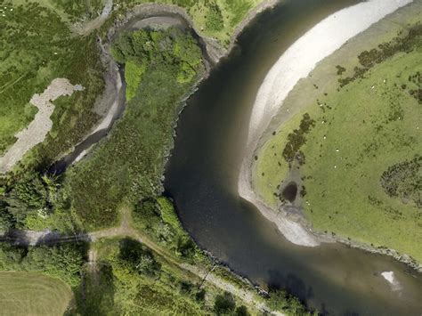 Aerial View Of A Bend In The Afon Dyfi Or River Dovey In P Flickr