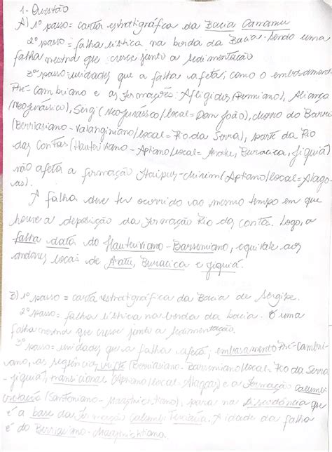 Lista 2 Geologia do Brasil 2 - Geologia do Brasil