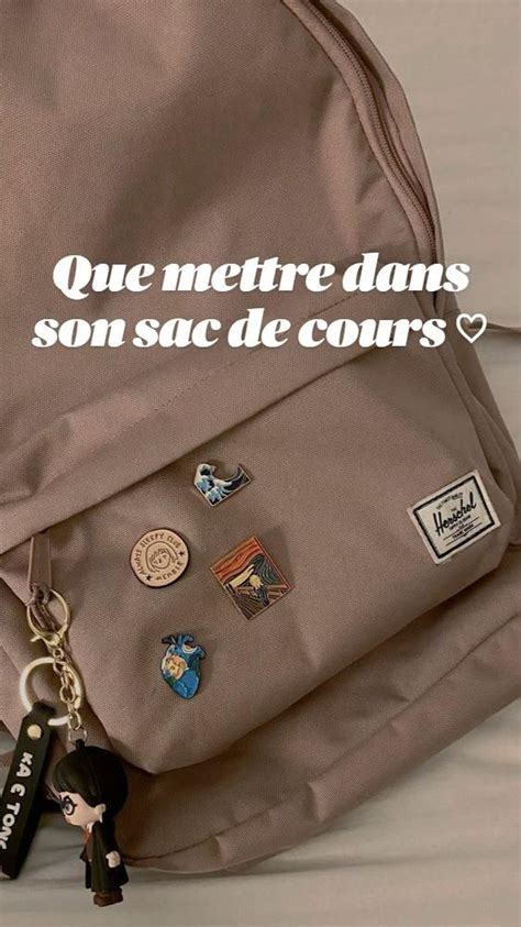 Que Mettre Dans Son Sac De Cours En Sac Sac De Cours Sac