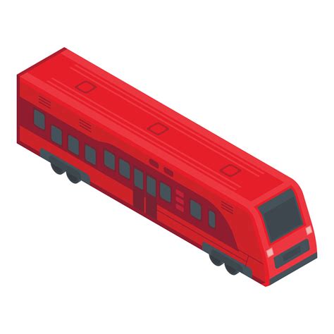 Red Train Icon Isometric Style 15384129 Vector Art At Vecteezy