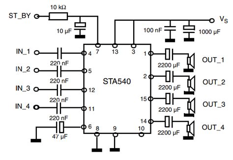 STA540 Power Amplifier Datasheet Pinout And Equivalents