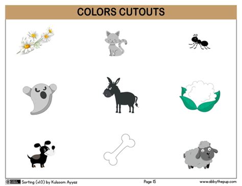 Sorting colors activity | Free Printable Puzzle Games