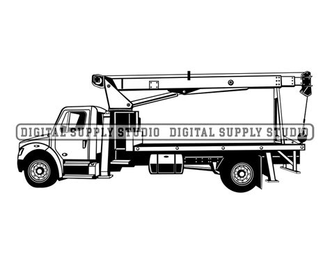 Boom Truck Crane 3 Svg Crane Truck Svg Heavy Equipment Svg Etsy