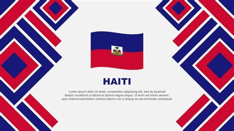 Bandeira Do Haiti Abstract Background Design Template Dia Da