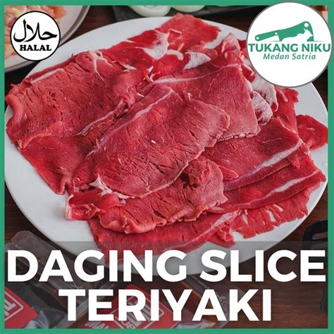 Jual SLICE TERIYAKI HALAL DAGING SAPI FROZEN IRIS YOSHINOYA SUKIYAKI