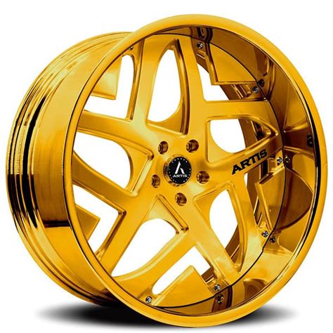 24 Artis Forged Wheels Pueblo Gold Rims Atf002 9