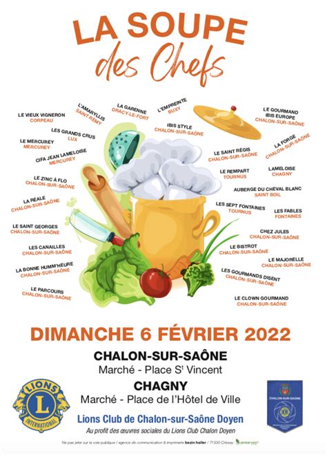 La Soupe Des Chefs Du Lions Club Chalon Doyen Revient En Force Info