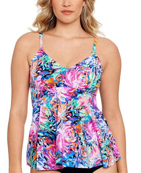 Swim Solutions Underwire Tankini Top Created For Macys Macys