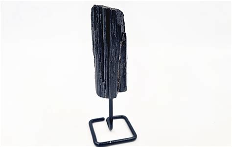 Rough Black Tourmaline On A Stand 10cm Hello Indigo Halo