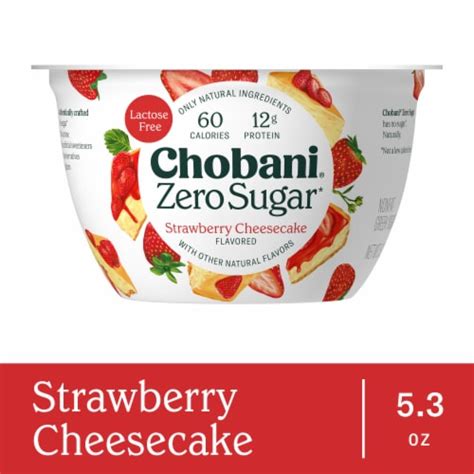 Chobani® Zero Sugar Strawberry Cheesecake Greek Yogurt Cup, 5.3 oz - Fred Meyer