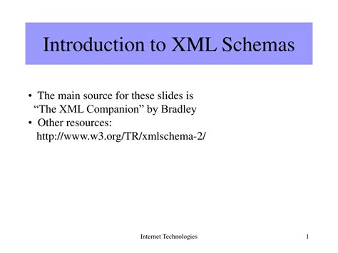 Ppt Introduction To Xml Schemas Powerpoint Presentation Free