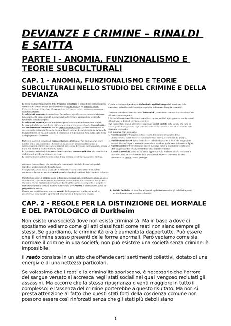 Devianze E Crimine Antologia Ragionata Di Teorie Classiche E