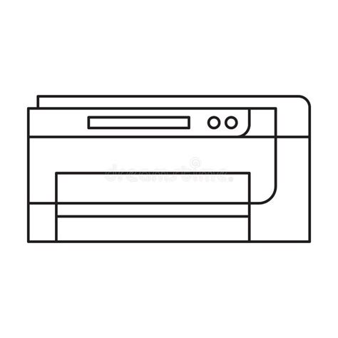 Icône Vectorielle D imprimante Icône Vectorielle Isolée Sur Fond Blanc