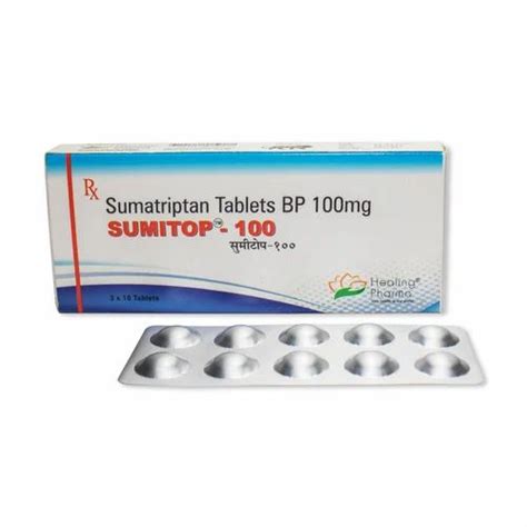 Sumatriptan 100 Mg Tablets At ₹ 200 Stripe Sumatriptan Tablet In Surat Id 24664428248