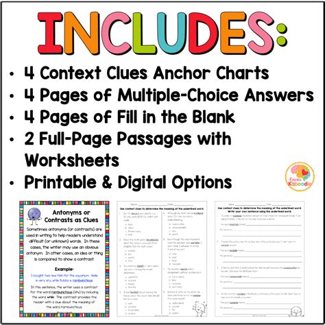 Engaging Context Clues Worksheets For 3rd Grade Boost Reading Skills