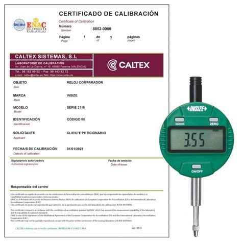 Calibracion De Comparadores Caltex Certificados Enac