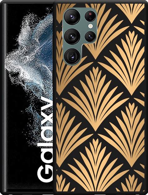 Galaxy S Ultra Hoesje Zwart Art Deco Gold Designed By Cazy Bol